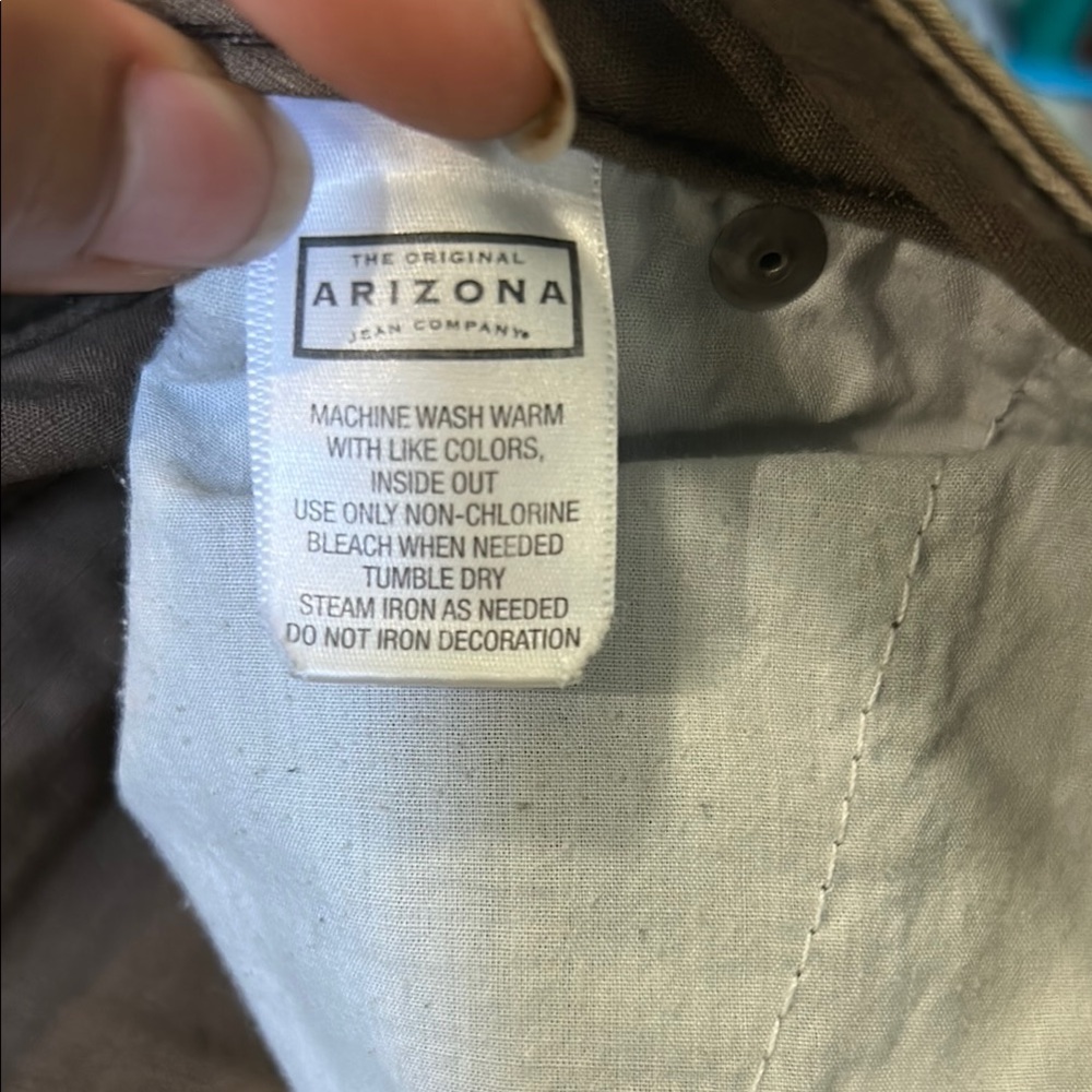 Arizona Jean Company Brown Cargo Shorts Practical Cotton Design - Picture 7 of 8